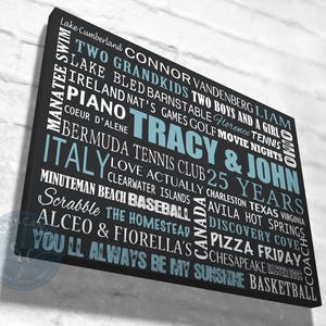 Personalized Subway Art Print, Subway Sign, Custom Subway Art, Custom Typography, Word Art Canvas, Custom Size and Color, RockinCanvas