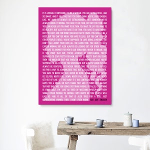 Gloria Monologue Print, Feminism Art, Movie Quote Poster image 4
