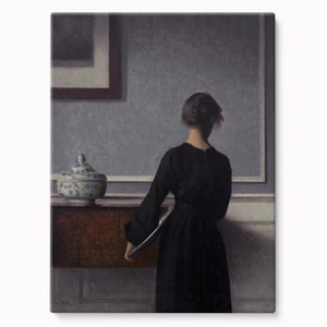 Vilhelm Hammershoi - Interieur mit, Fine Art Print, Canvas, Poster Print