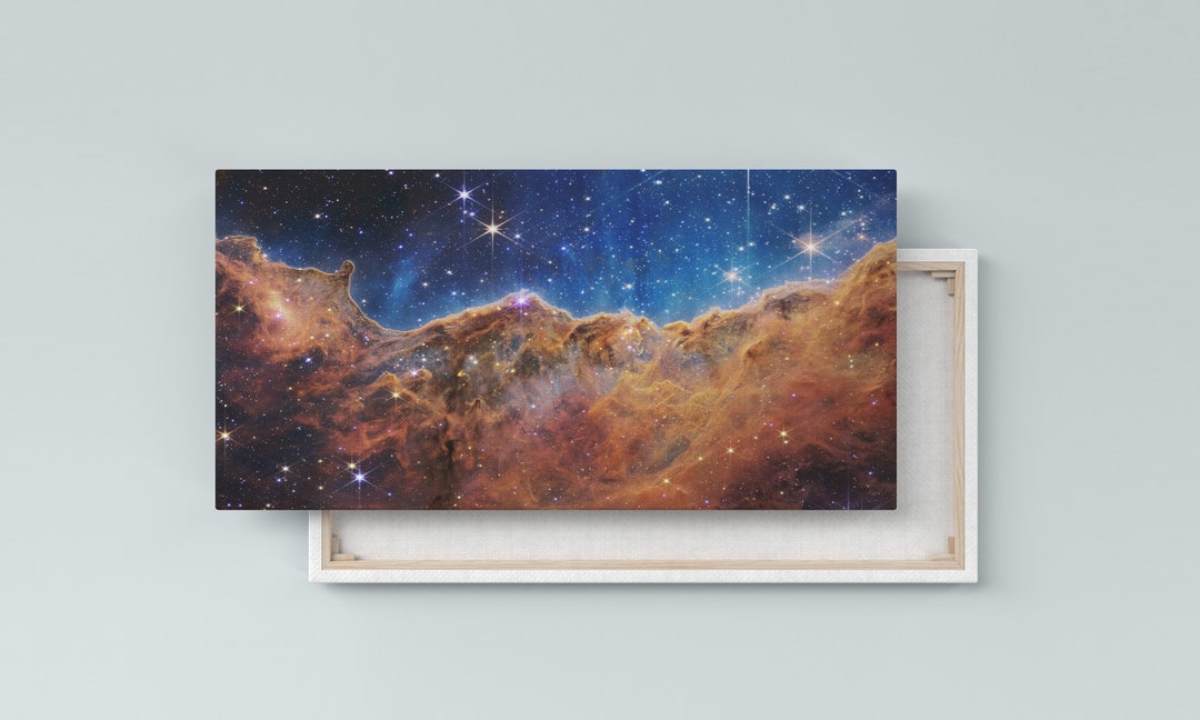 Carina Nebula Canvas Art Print: Cosmic Cliffs From James Webb Telescope ...