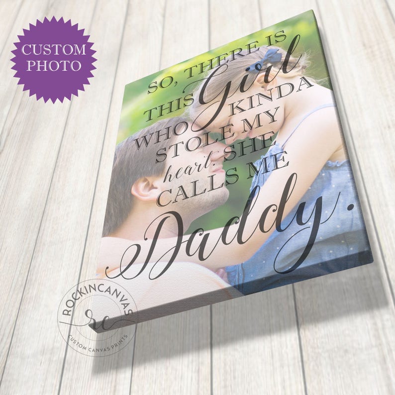 Daddy's Girl Father Daughter Print Custom Picture Canvas - Etsy
