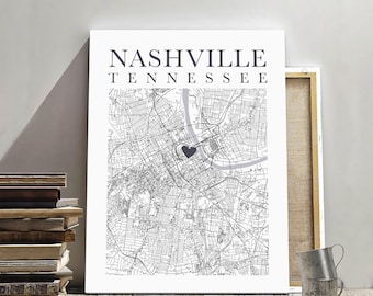 Custom City Map Print, Personalized Poster, Framed Map Art