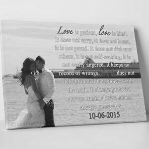Wedding Photo With Vows Wedding Photo With Text Wedding Photo Print