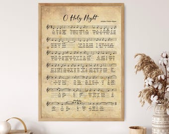 O Holy Night Music Sheets Printable Vintage, Christian