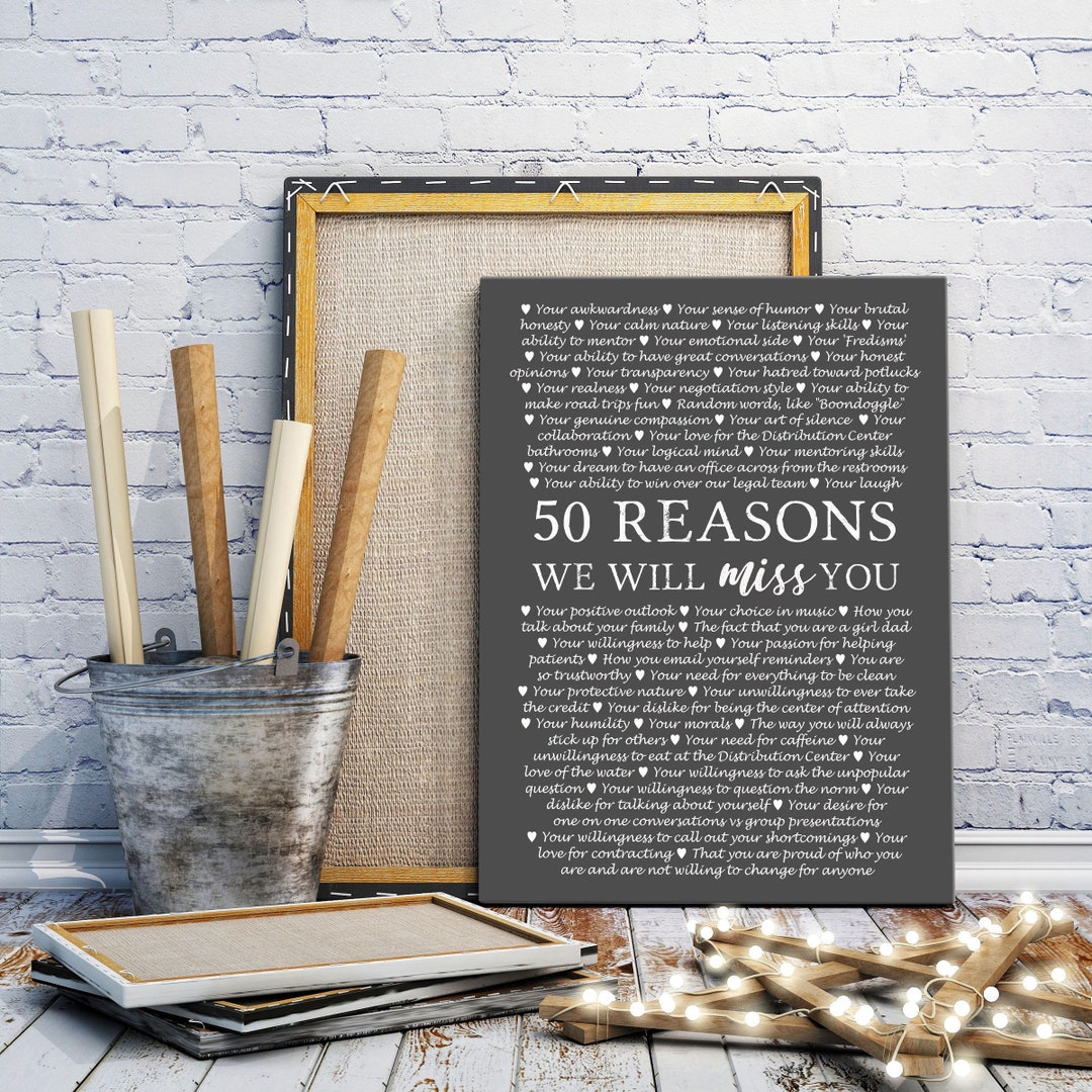 I Will Miss You Gifts For Coworkers We Will Miss You Gift, Retirement Print Gift Women, Sentimental Gift