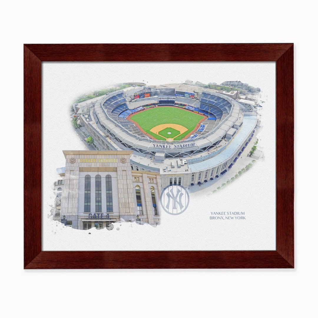 Yankee Stadium Watercolor Art Canvas Print New York Yankees Etsy