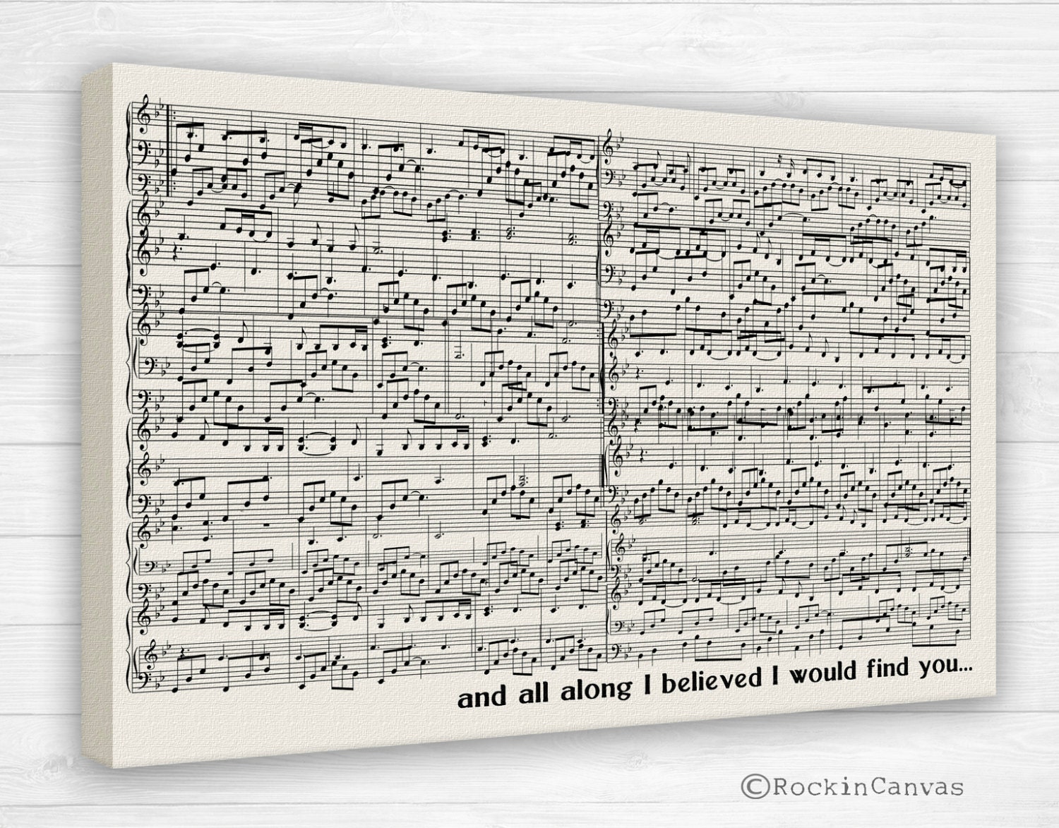 Sheet Music Print Personalized Sheet Music Canvas Sheet Etsy