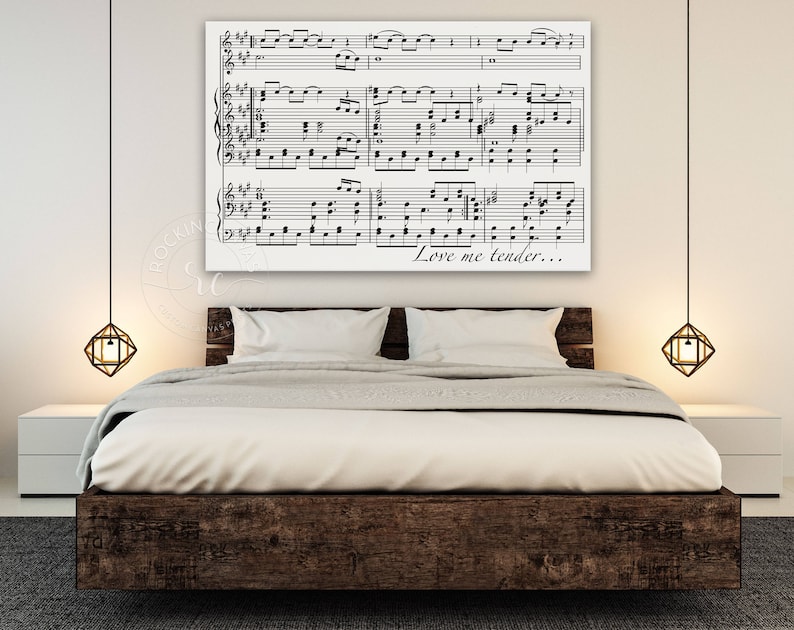 First Dance Music Sheets Print, Paper Anniversary Gift, Music Notes Art, Large Canvas Print, Custom Song Music Sheets by RockinCanvas image 3