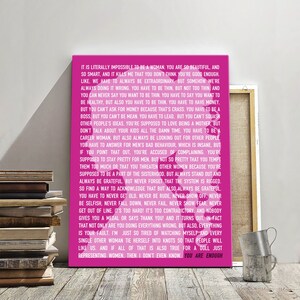 Gloria Monologue Print, Feminism Art, Movie Quote Poster image 2
