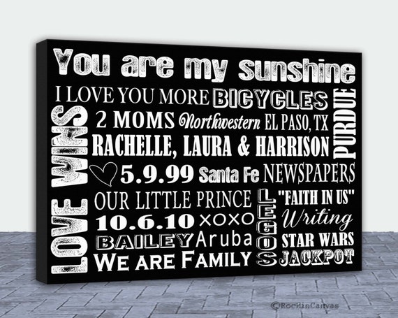 Custom writing sheets on canvas