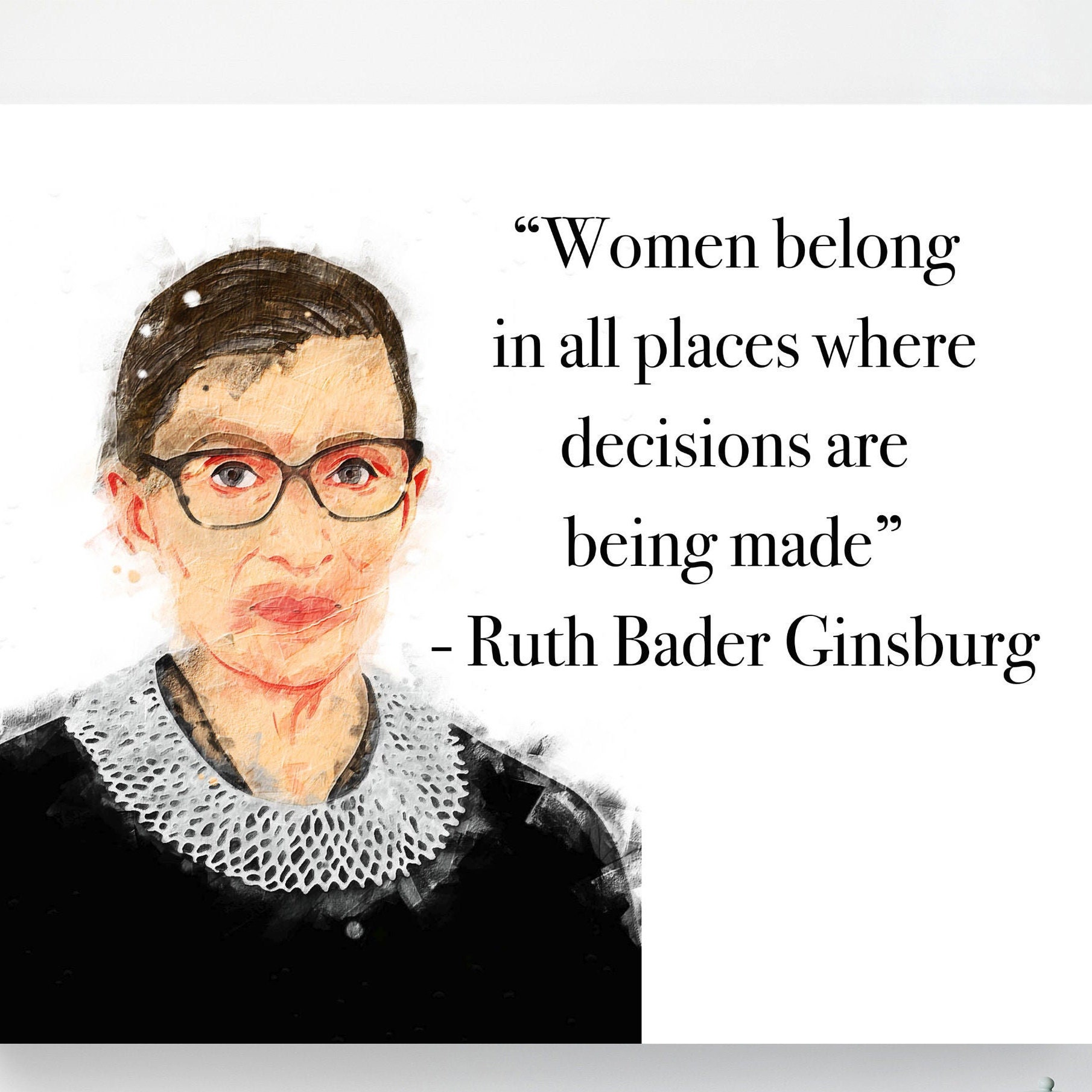 Ruth Bader Ginsburg Quote Canvas Ginsburg Quotes Print RBG Etsy