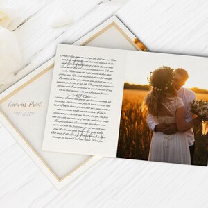 Personalized Canvas Wedding Lyrics/ Wedding Canvas Photo Decor Words Vows lyrics/ Anniversary or Wedding Art image 8