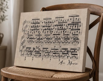 Custom Song Sheet Music Art Print, Personalized Wedding Gift