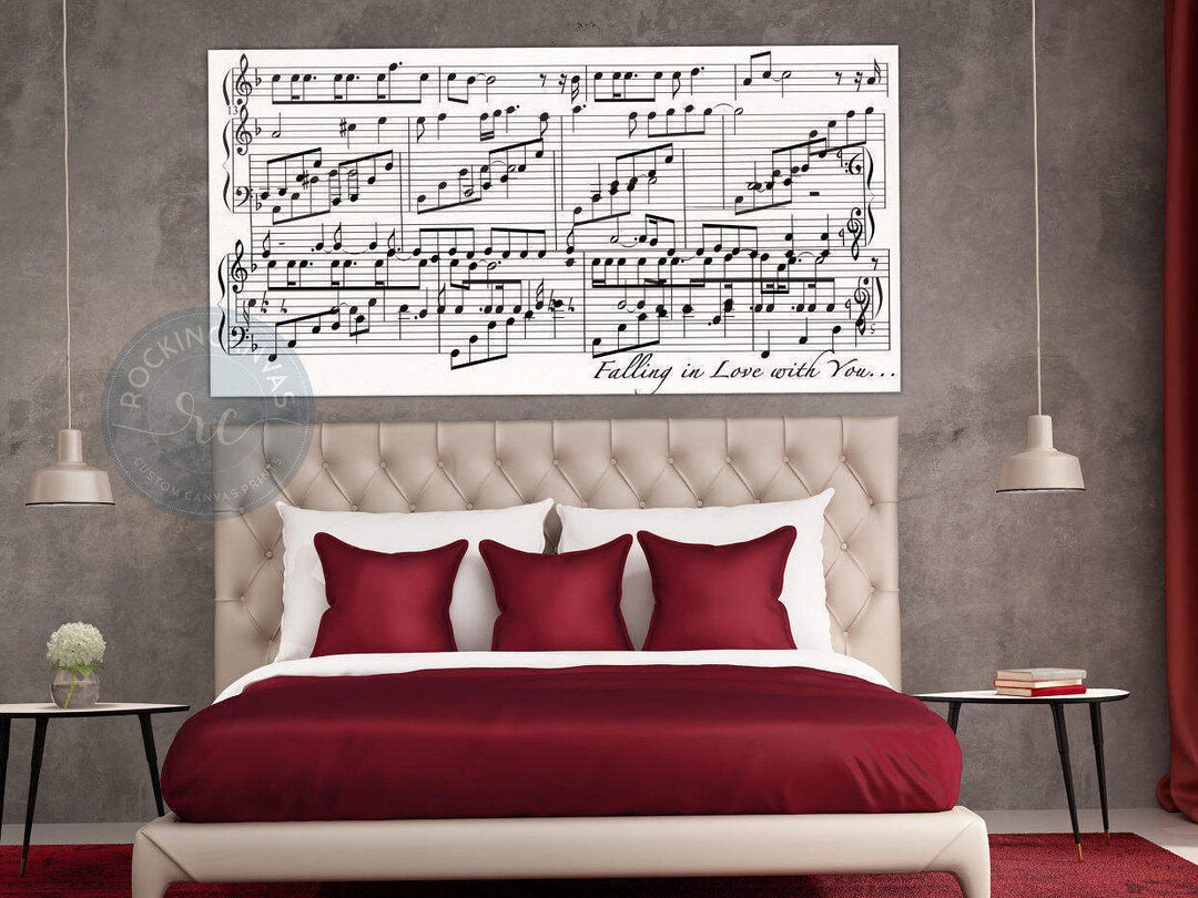 Music Sheet Art on Canvas, Sheet Music Print, Personalized Sheet Music Canvas, Sheet Music