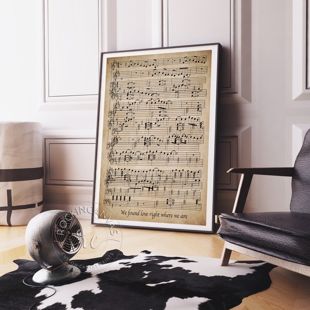 Paper Anniversary Gift, Music Sheets Print, Canvas or Paper Print ...