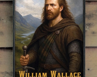 Wooden Sign ' William Wallace ' original design concept.- U.S. Duty Free!!