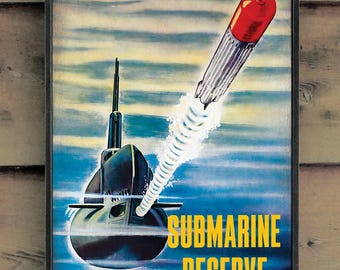 Distressed wooden sign ' Join The Navy's Submarine Service '. US Navy Reproduction- U.S. Duty Free!!