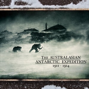 Handmade wooden sign &#39;Home of the Blizzard&#39; Australasian Antarctic Expedition of 1911