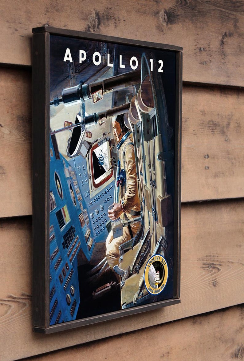 Wooden Sign - Apollo 12 Concept Art / Nasa - Reproduction Concept ...