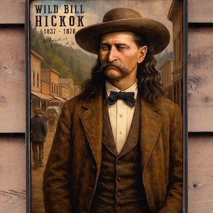 NEW!!** Distressed wooden sign &#39;Wild Bill Hickok / 1837 - 1876 &#39; original design