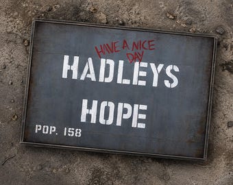 Handmade Wooden Sign ' Hadley's Hope – LV-426 ' reproduction design concept.
