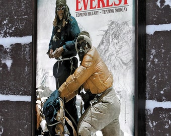 Distressed Wooden Sign ' Conquest of Everest ' Original Design