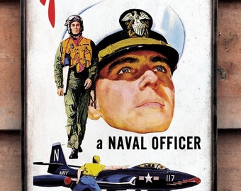 Vintage wooden sign ' You - A Naval Aviator '. US Navy Reproduction