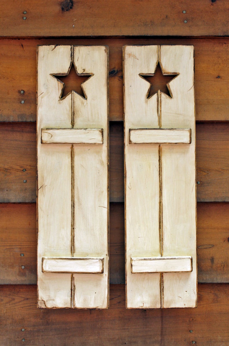 Rustic Wooden Shutters. Great for Wall Decor Etsy