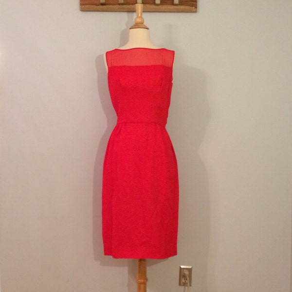 SALE 35% off of price for a limited time coupon code: MOVING35  new with tags 1950's chiffon dress with beautiful back (M)