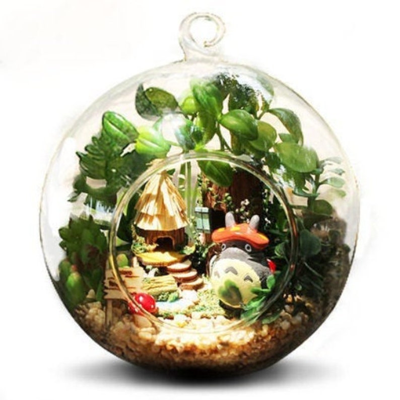 DIY Mini Forest Garden Terrarium Terrarium Glass Globe Mini Etsy