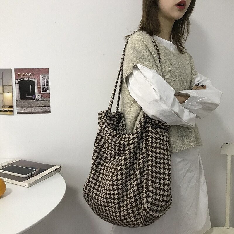 houndstooth tote