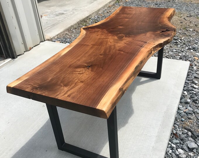 Live Edge Black Walnut Bench, Black Walnut Coffee Table, Walnut Bench, Walnut Coffee Table