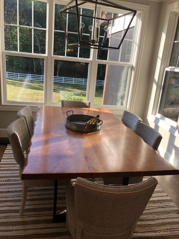 Cherry Live Edge Dining Table - Etsy