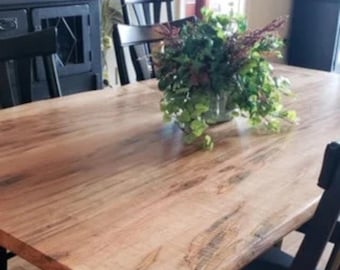 Ambrosia Maple Sculpted Live Edge Dining Table
