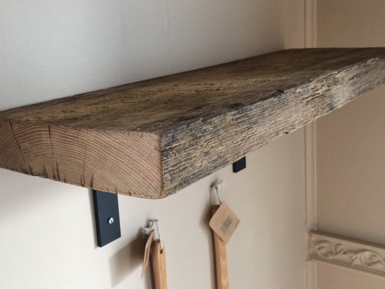 Archer Barn Wood Shelf Reclaimed Barn Wood With Industrial Etsy