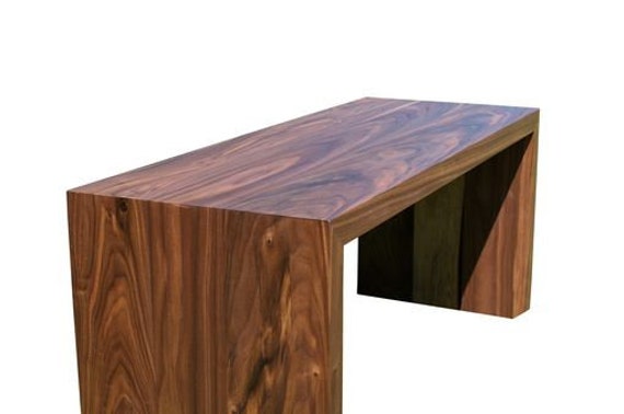 Walnut waterfall cheap coffee table