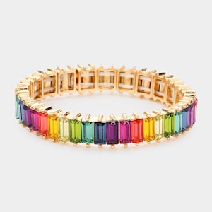 MB Rainbow Baguette Bracelet