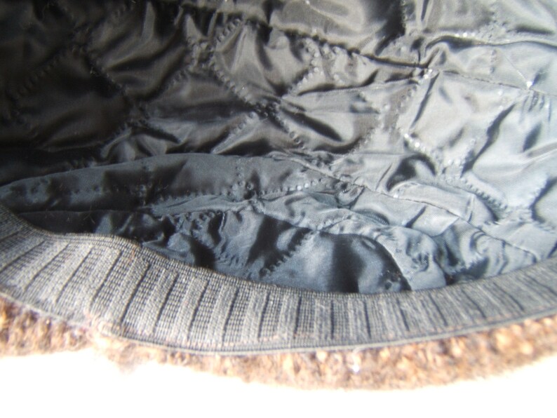 Unisex peaked cap Felted alpaca wool peaked hat Alpaca peaked cap Brown /& black alpaca hat