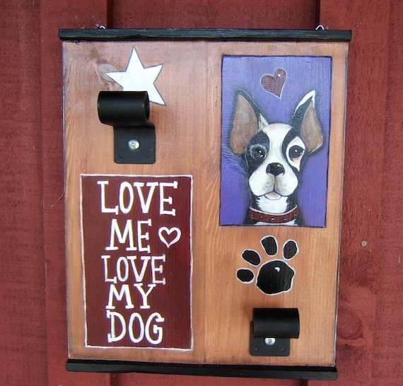 wooden dog leash holder etsy