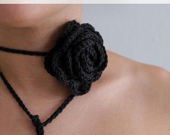 GEHAAKT PATROON | Choker bloemenketting rozen | Geschikt voor beginners (digitale download)