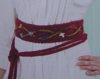 Embroidered Belt Hand Knitted Ethnic
