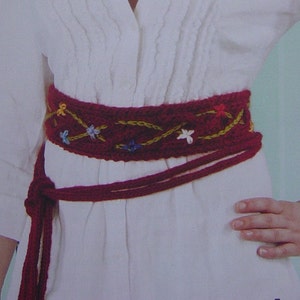 Embroidered Belt Hand Knitted Ethnic