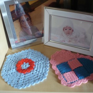 Two Doilies Placemats Coasters Wall Decoration Handmade Crochet Home Decor