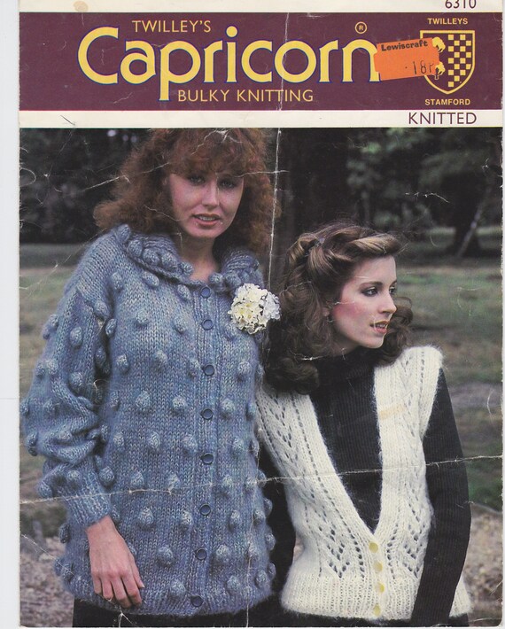 Ladies Chunky Knitting Pattern Pdf Waistcoat And Bobble Jacket Cardigan 32 42 Lacy Ladies Chunky Knitting Pattern Pdf Waistcoat And Bobble Jacket Cardigan 32 42 Lacy