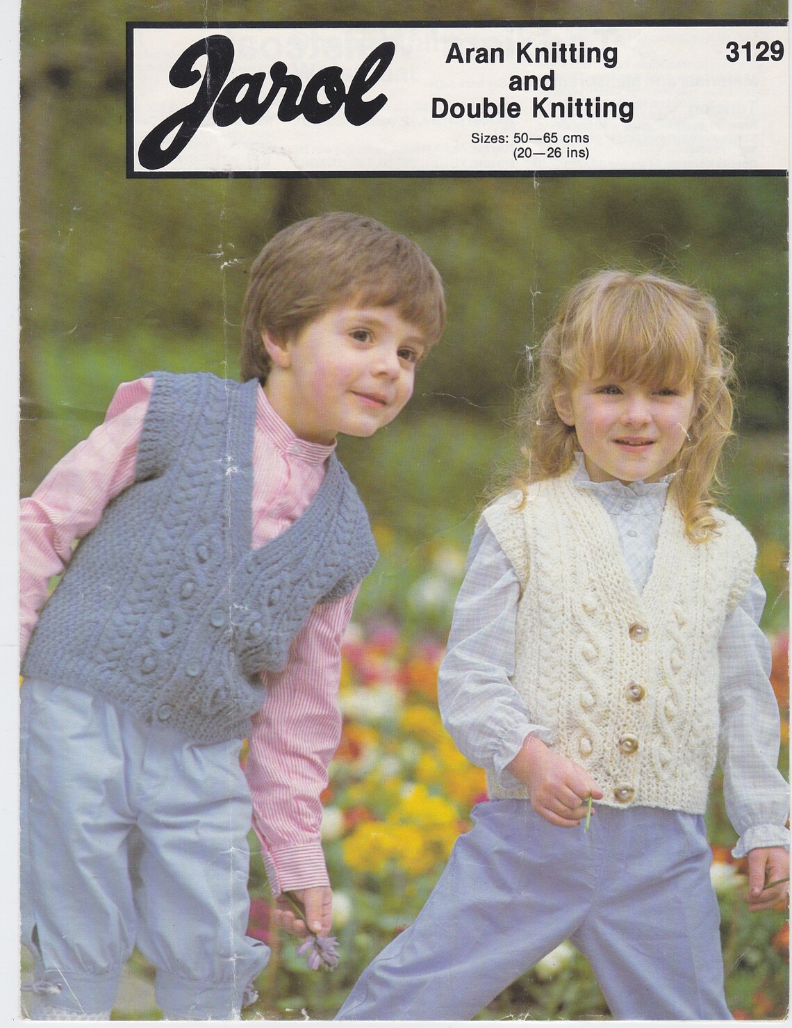 PDF Knitting Pattern Aran and DK Waistcoats Boys and Girls. Etsy