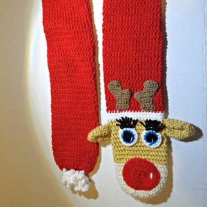 Crocheted Rudolph Scarf