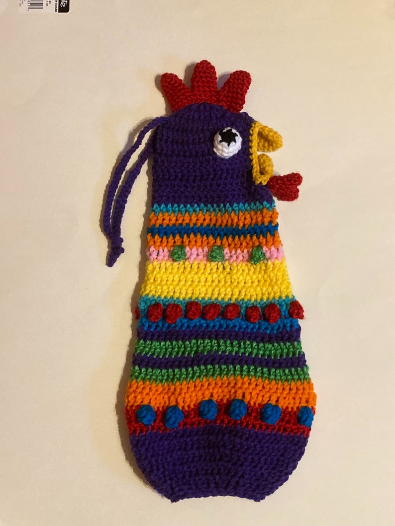 Crocheted Chicken Plastic Bag Holder/chicken Bag Keeper Etsy