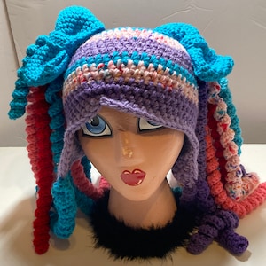 Kawaii Cartoon Style-Hat-Crochet Kawaii Hat-Handmade Hat