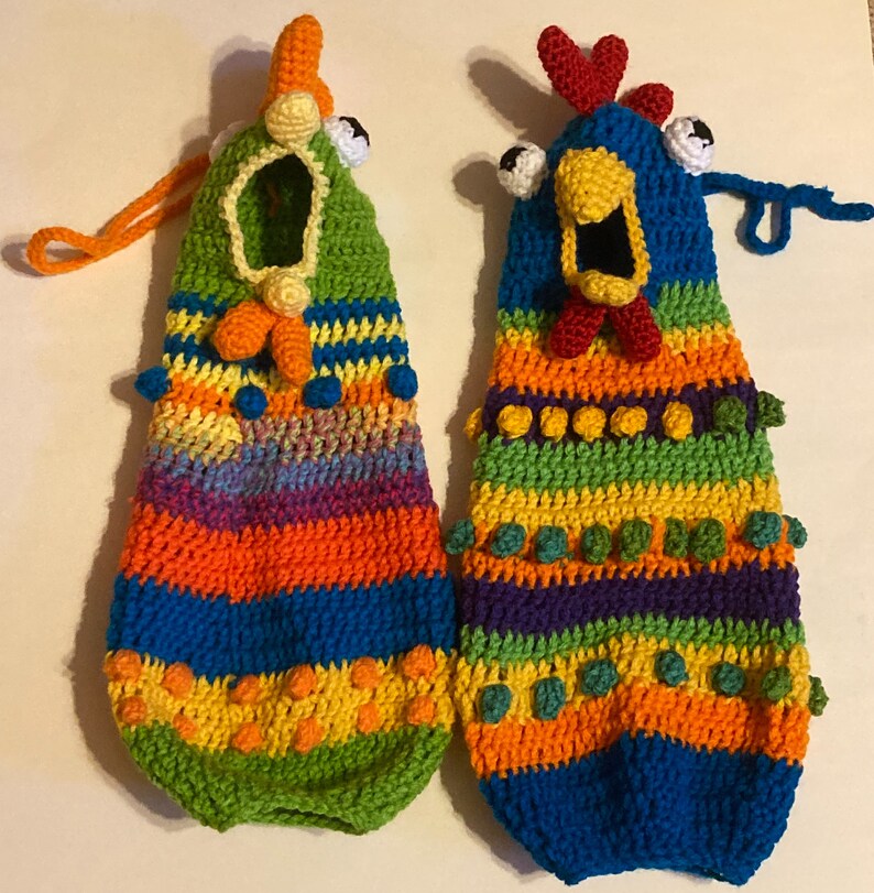Crocheted Chicken Plastic Bag Holder/chicken Bag Keeper Etsy