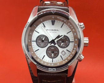 Fossil Men’s Stainless Steel Dive Watch – Men’s Rare Sport Watch - Men’s Vintage Watch –Precision Quartz Watch–Men’s Cool Retro Divers Watch